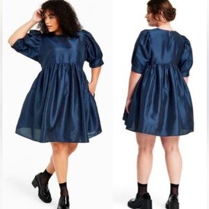 Kika Vargas Navy Blue Dress Size 1X